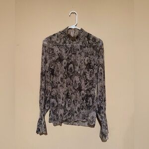 L'AGENCE Mock Neck Blouse NWOT
